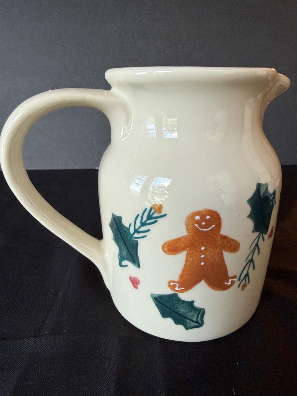 Hartstone Pottery Stoneware gingerbread pitcher piece from “Christmas Traditions